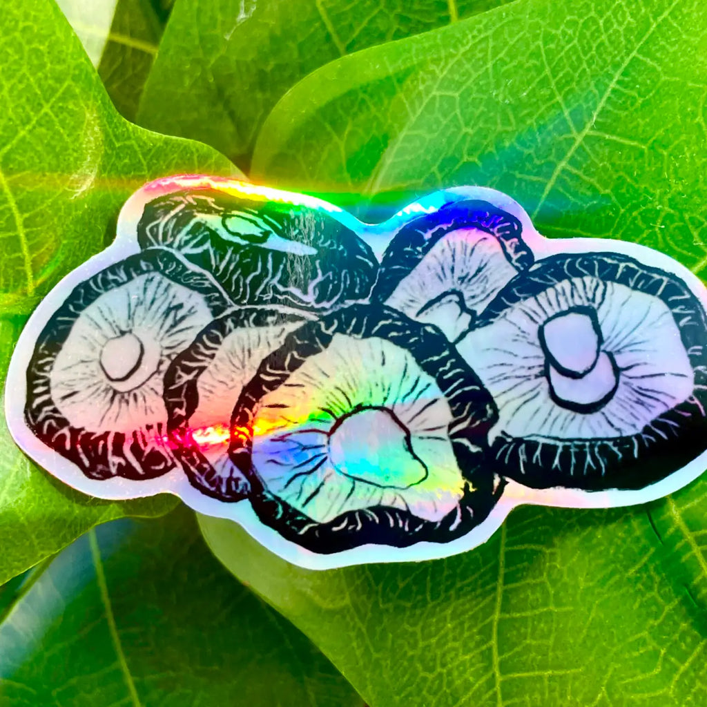 Shiitake Mushroom Vinyl Sticker by Menmin Made