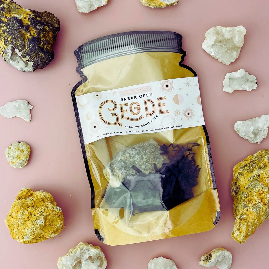 Break Open Crystal Geodes From Volcano Rock by Sow the Magic