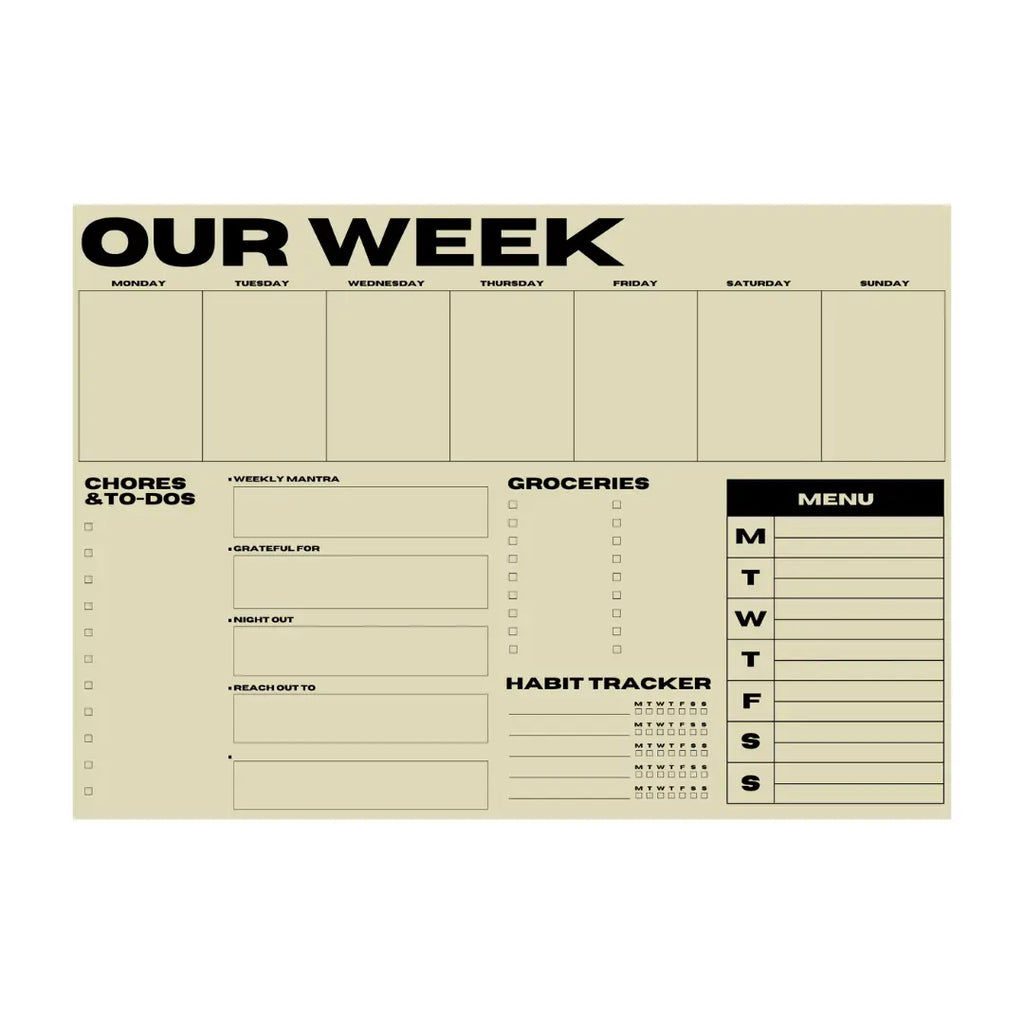 Weekly Planner Pad by Sonderhaus