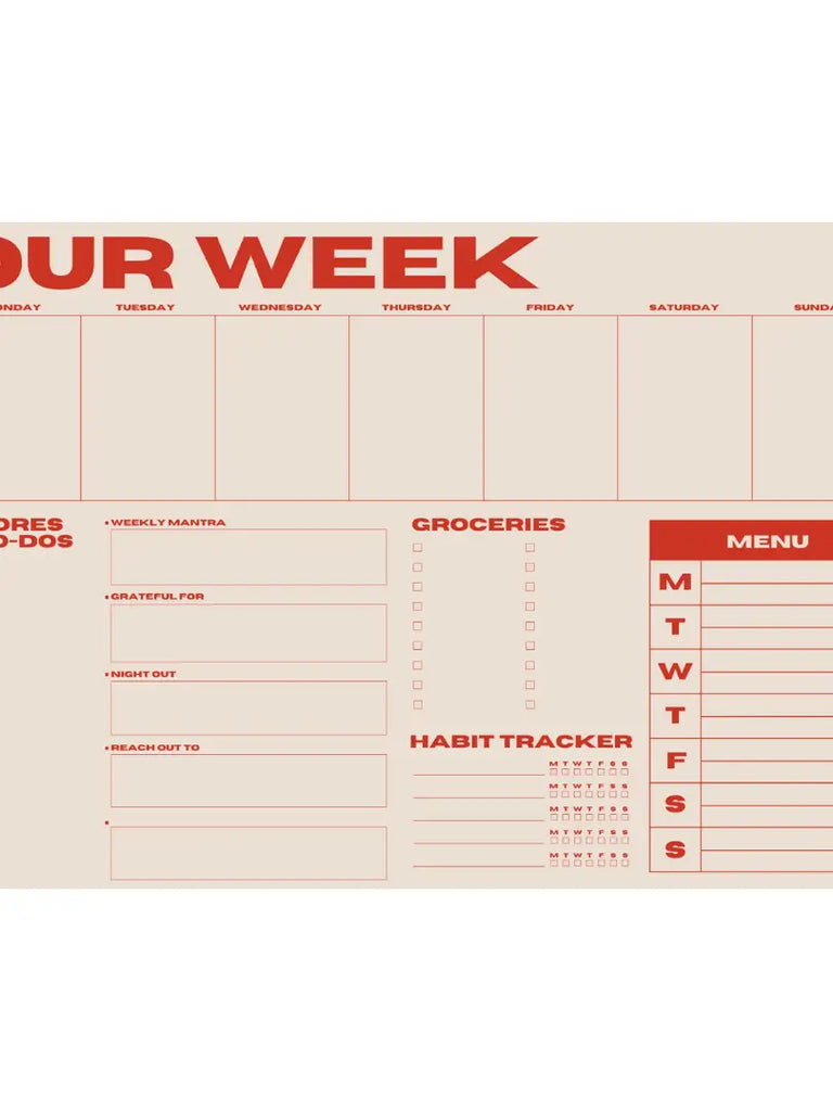 Weekly Planner Pad by Sonderhaus