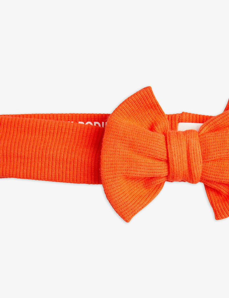 Bow Ribbed Headband by Mini Rodini