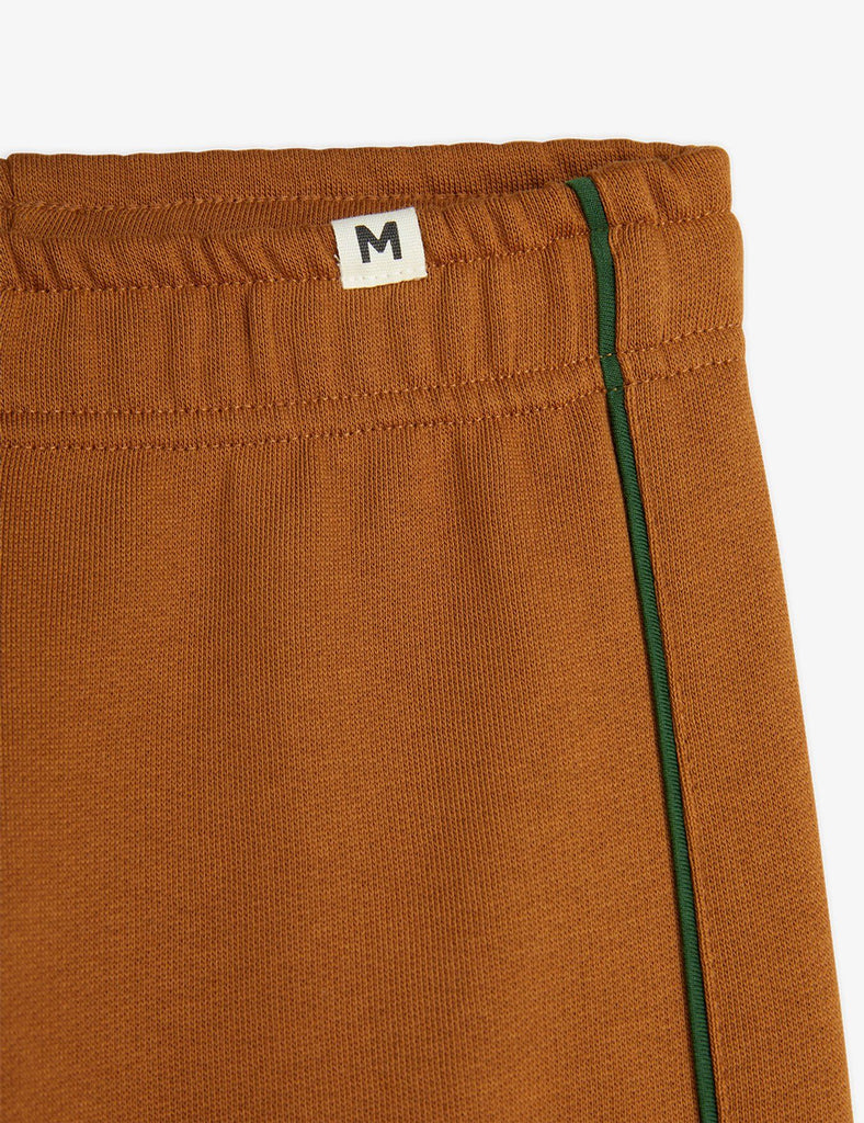 Piping Sweatpants-Brown by Mini Rodini