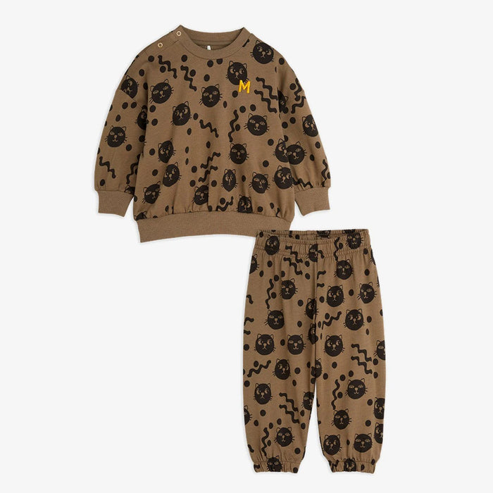 Squiggly Cats Baby Set by Mini Rodini