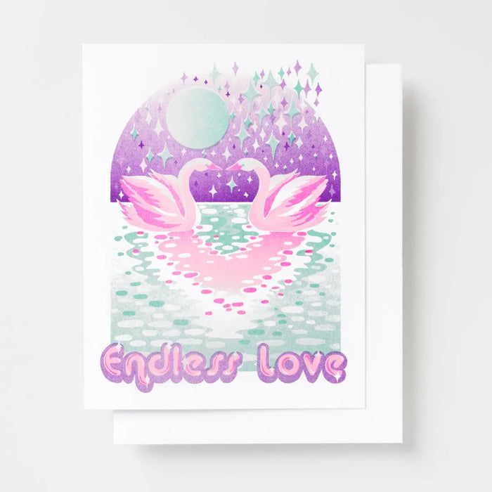 Endless Love Swans Anniversary Card by Yellow Owl Workshop