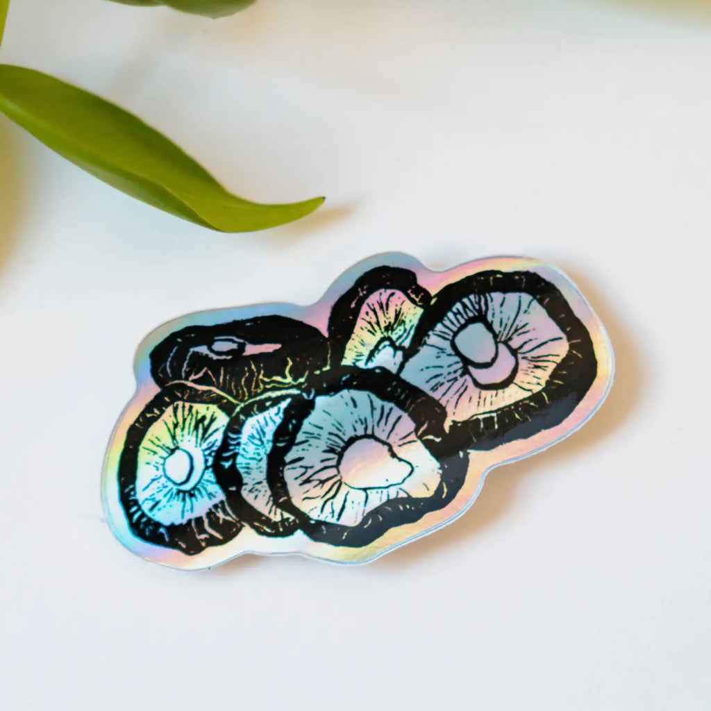 Shiitake Mushroom Vinyl Sticker by Menmin Made