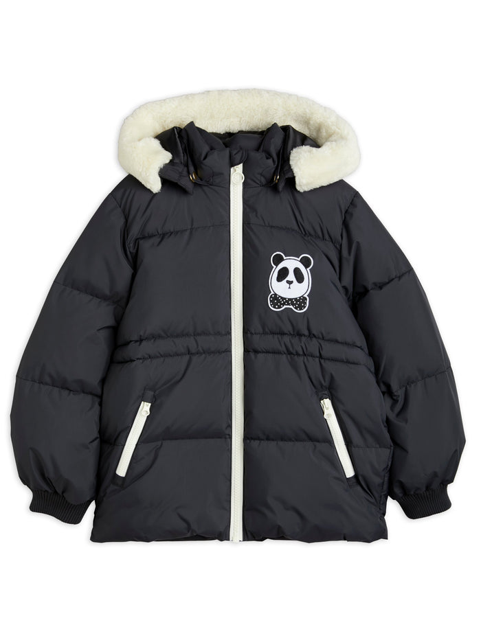 Panda Hooded Puffer Jacket by Mini Rodini