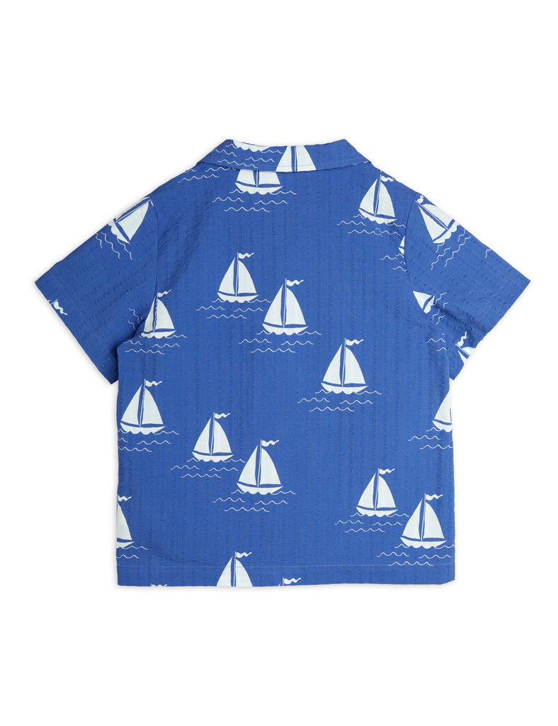 Sailing Boats Woven Shirt by Mini Rodini