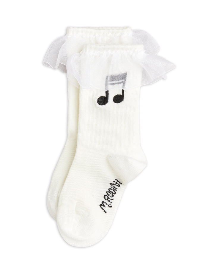 Note Frill Socks by Mini Rodini