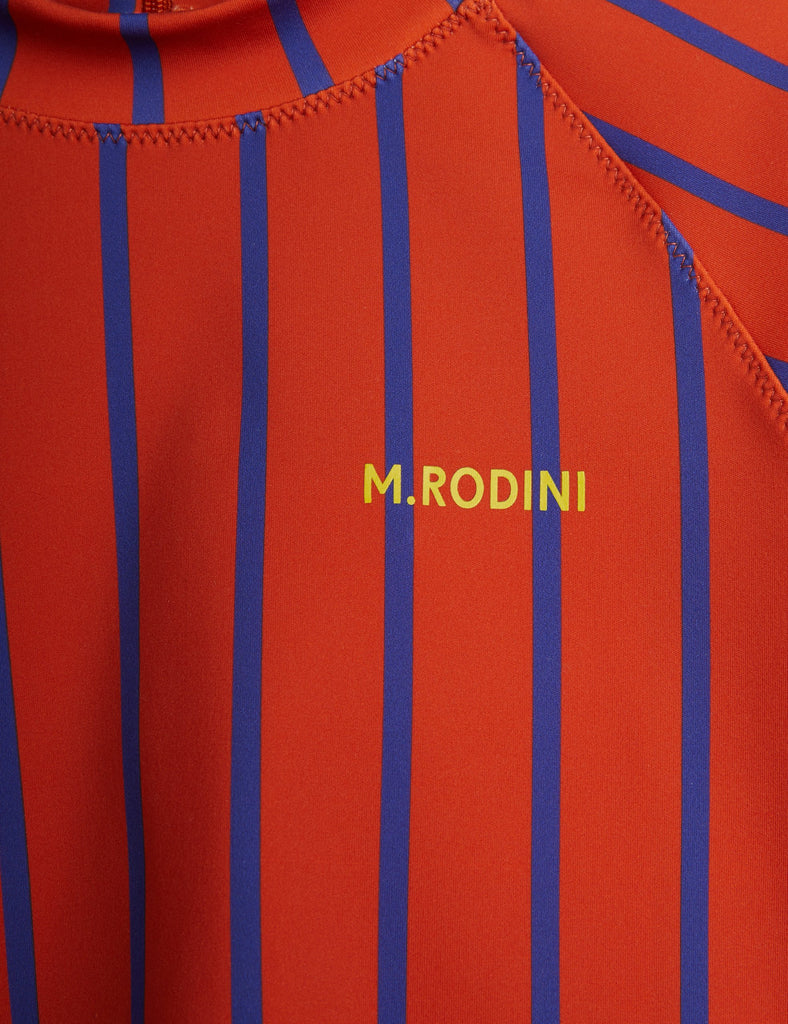 Vertical Stripe UV Swim Top by Mini Rodini