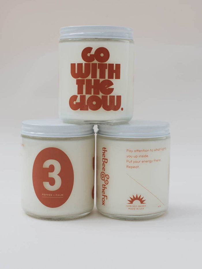 SALE Go with the Glow Candle No.3 - Pepper + Palm Candle by The Bee & The Fox