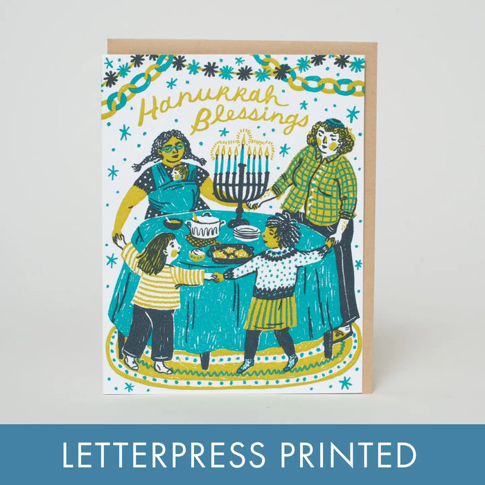 Hanukkah Blessings Card By Phoebe Wahl