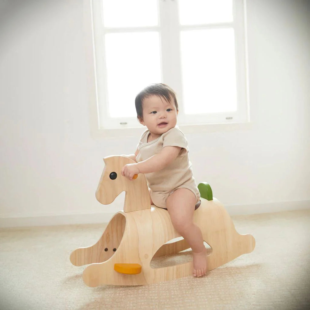 Modern Rustic Rocking Palomino by Plan Toys