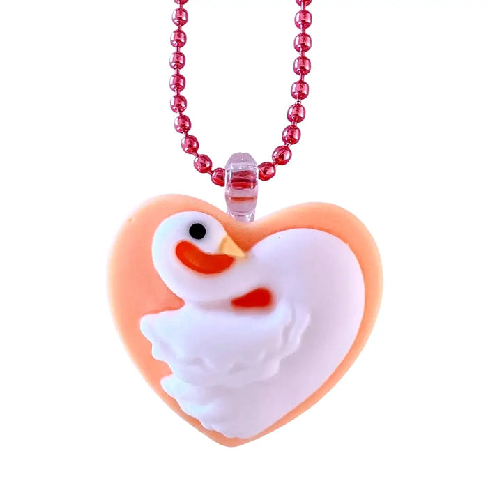 Swan Heart Necklace by Pop Cutie