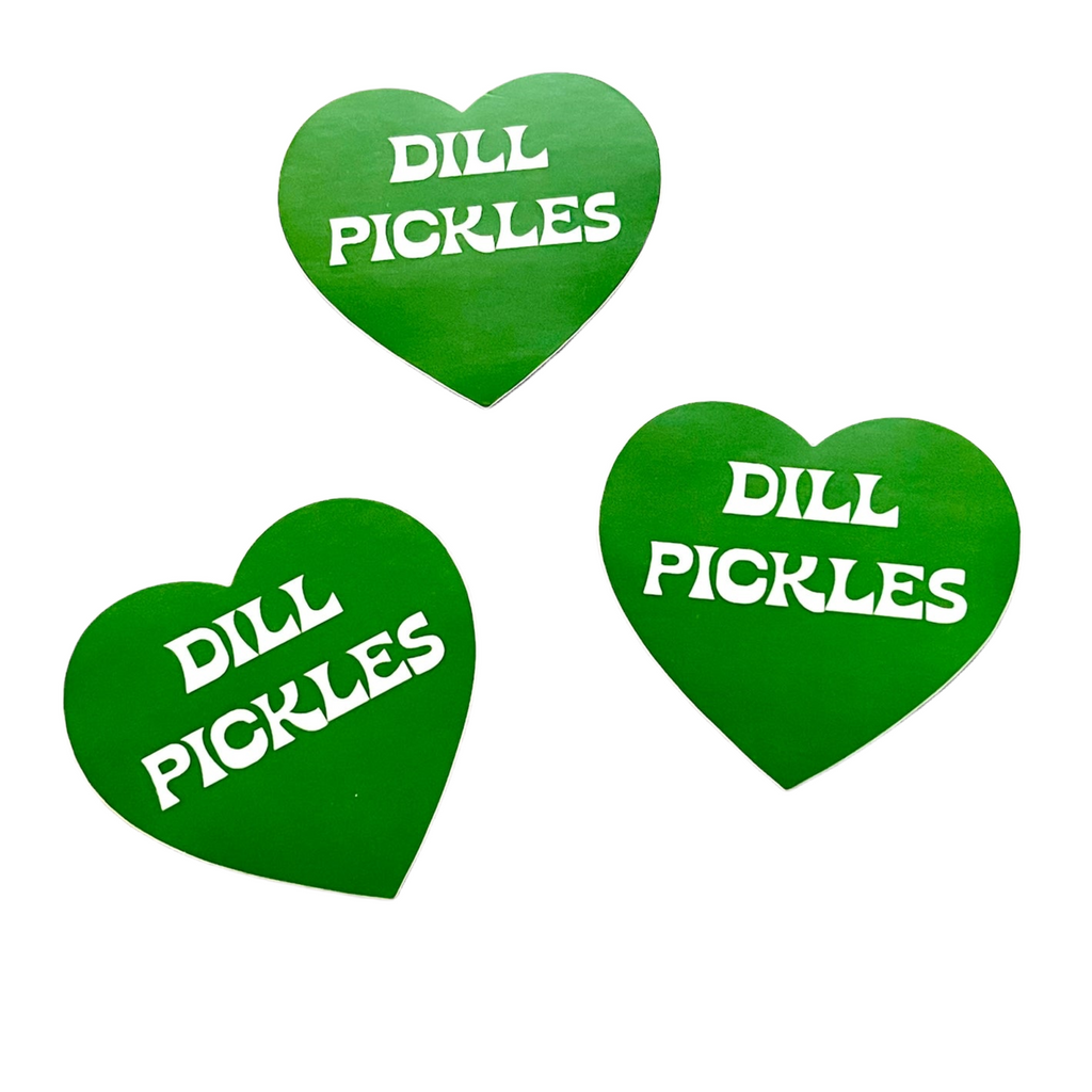 Dill Pickles Heart Sticker by The Silver Spider