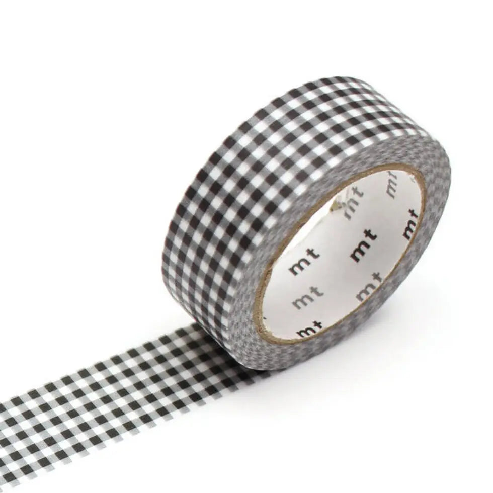 Black Gingham Washi Tape by MT Kamoi Kakoshi