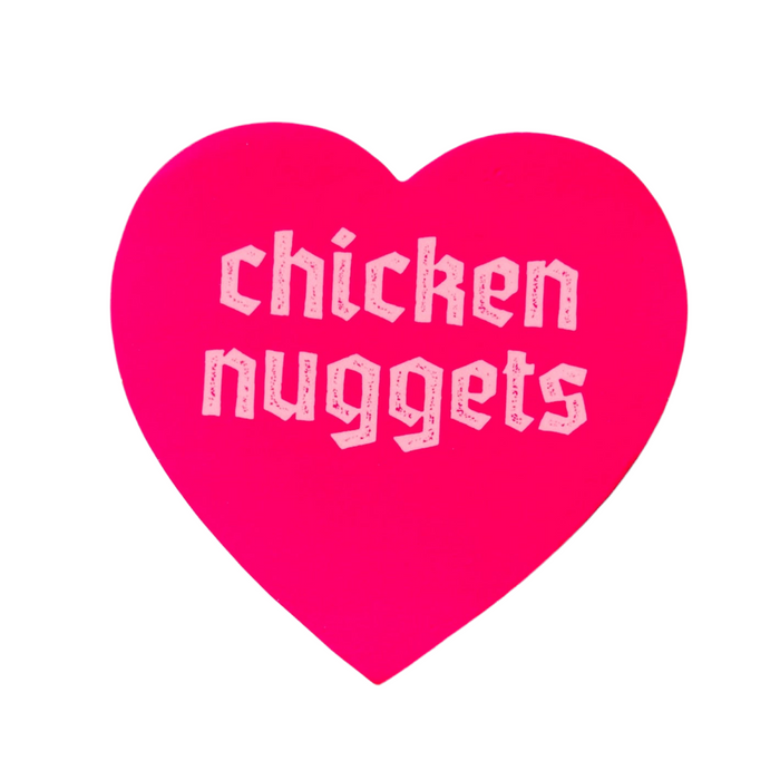 Chicken Nuggets Heart Sticker by The Silver Spider