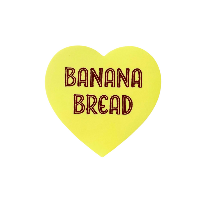 Banana Bread Heart Sticker by The Silver Spider