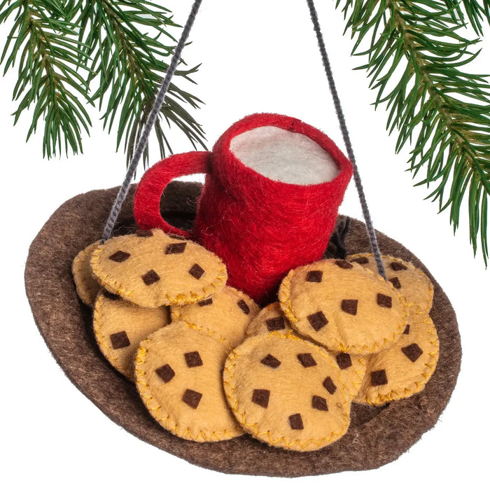 Milk and Cookies Ornament by Silk Road Bazaar