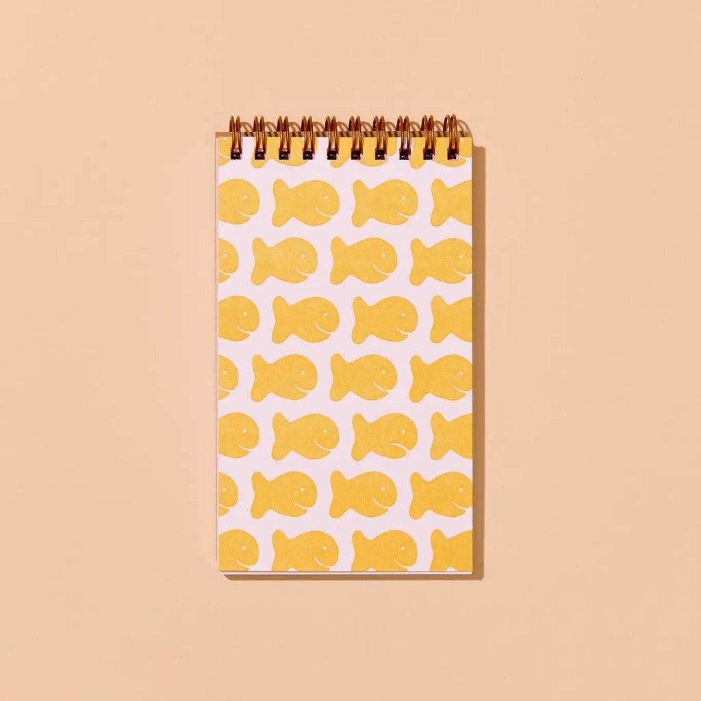 Goldfish Crackers Letterpress Spiral Pocket Size Notebook by And Here We Are