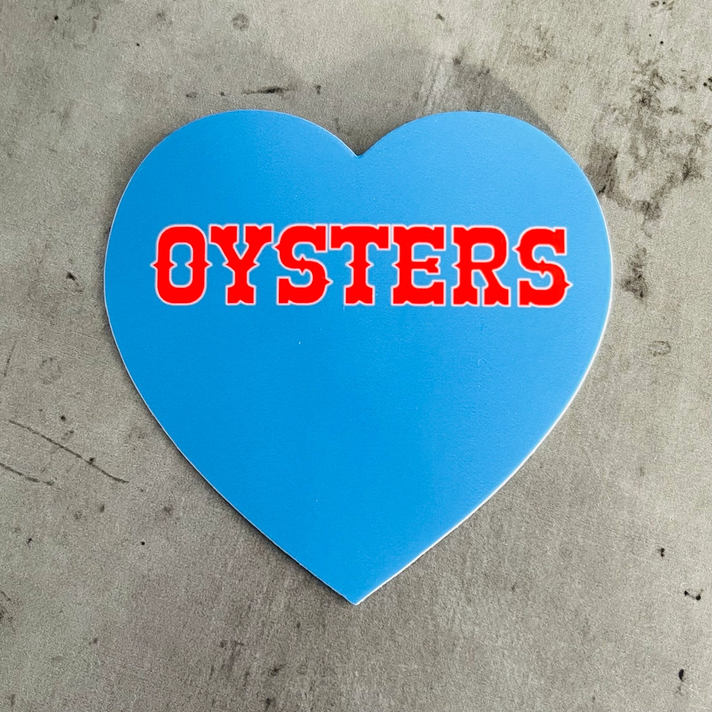 Oysters Heart Sticker by The Silver Spider