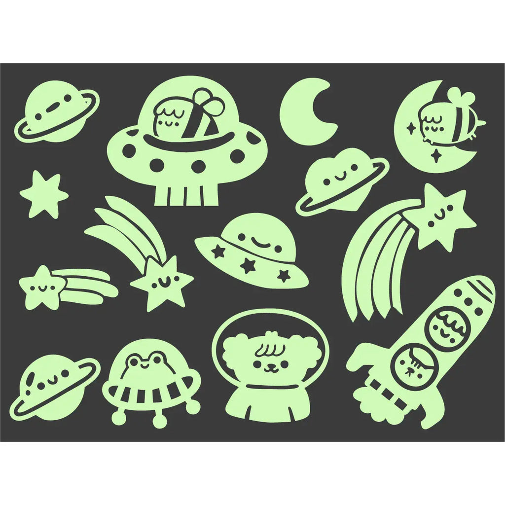 Cosmic Cute! Glow in The Dark Wall Stickers by Gloplay