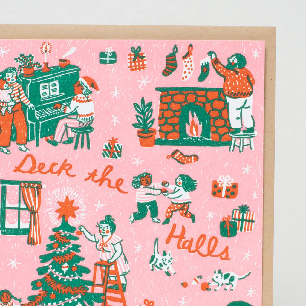 Deck the Halls Christmas Card By Phoebe Wahl