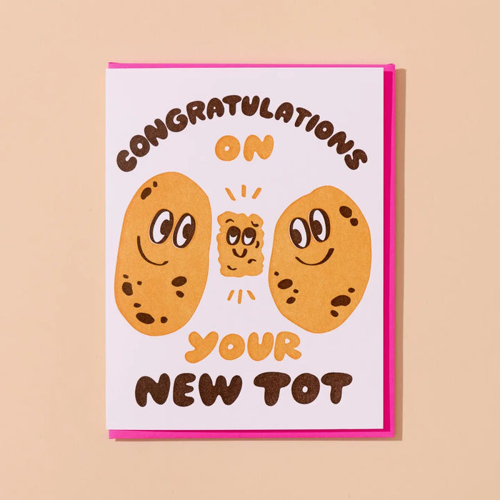 New Tot Potato New Baby Card Letterpress by And Here We Are