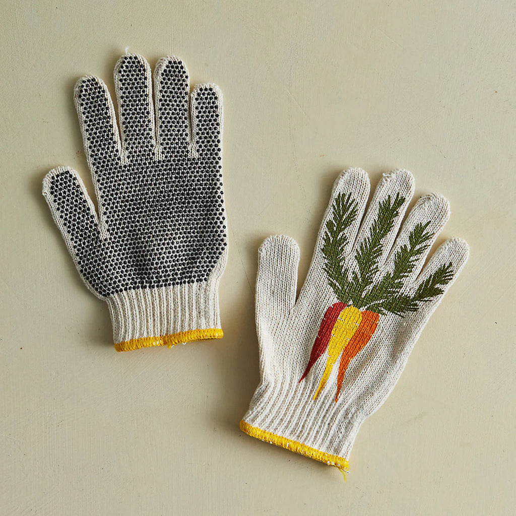 Heirloom Carrots Gardening Gloves by My Little Belleville