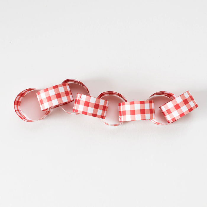 Red Gingham Paper Chain Kit by Cotton Clara