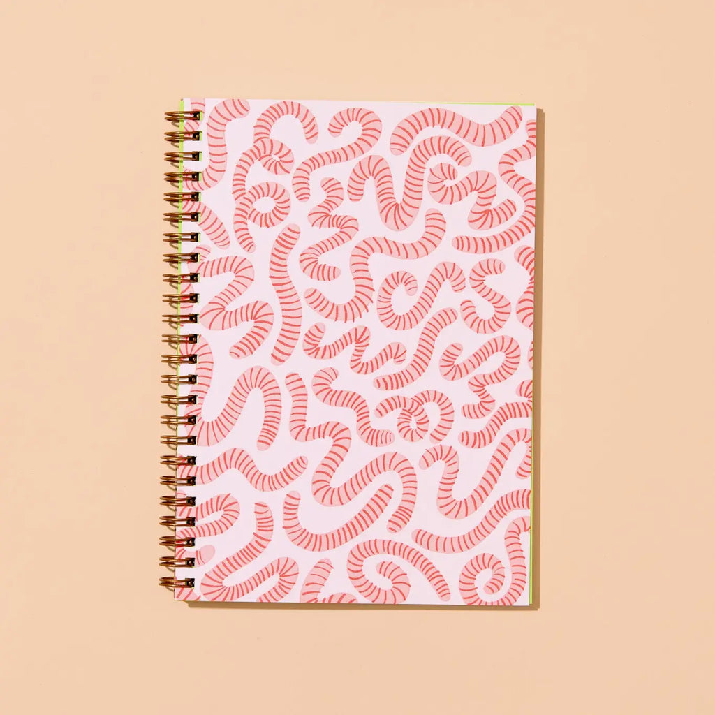 Worms A5 Spiral Letterpress Notebook by And Here We Are