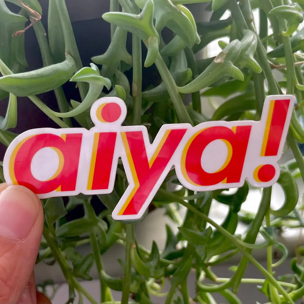 Aiya 哎呀 Glossy Vinyl Sticker by Menmin Made