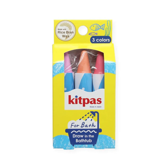 3-Pack Rice Wax Bath Crayon-Warm by Kitpas