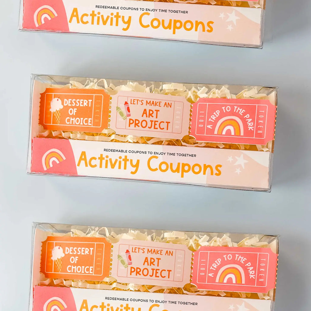 Activity Tickets for Kids - Pre-Filled Coupons by Curated for You Gifts