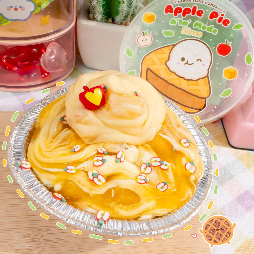 Apple Pie À La Mode Jelly Cube Slime by The Kawaii Company