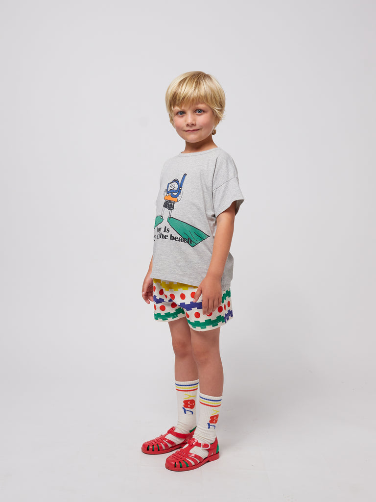 Geometric All Over Waffle Shorts by Bobo Choses