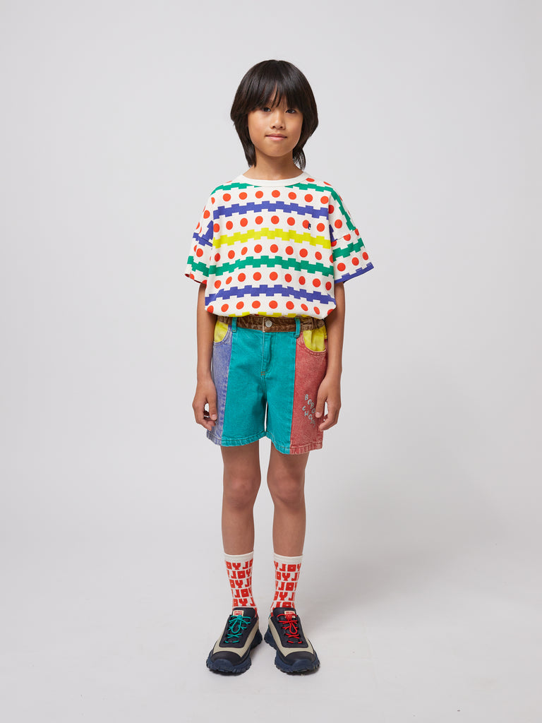 Geometric All Over Waffle T-Shirt by Bobo Choses