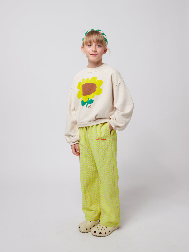 Sunflower Cropped Sweatshirt by Bobo Choses