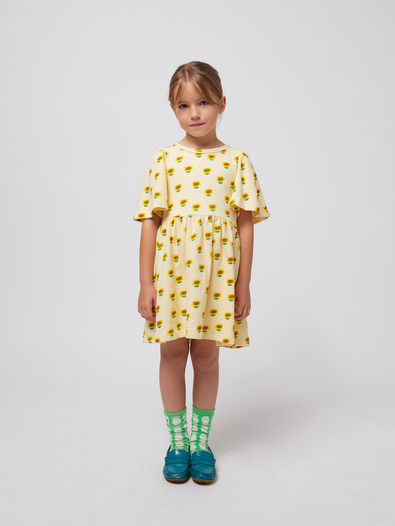 Sunflower All Over Dress by Bobo Choses