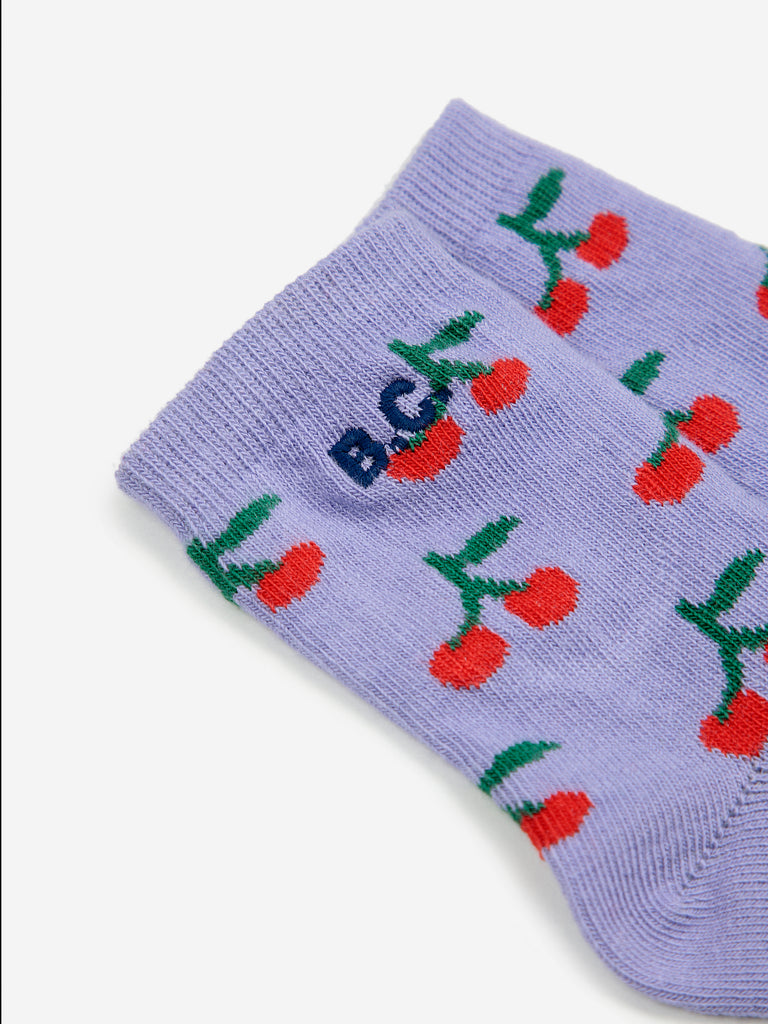 Baby Cherry All Over Short Socks by Bobo Choses