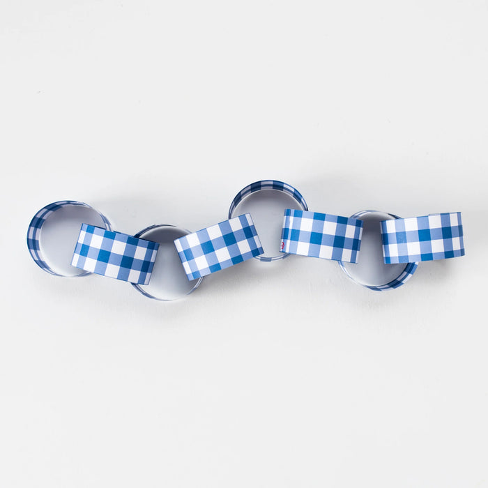 Blue Gingham Paper Chain Kit by Cotton Clara