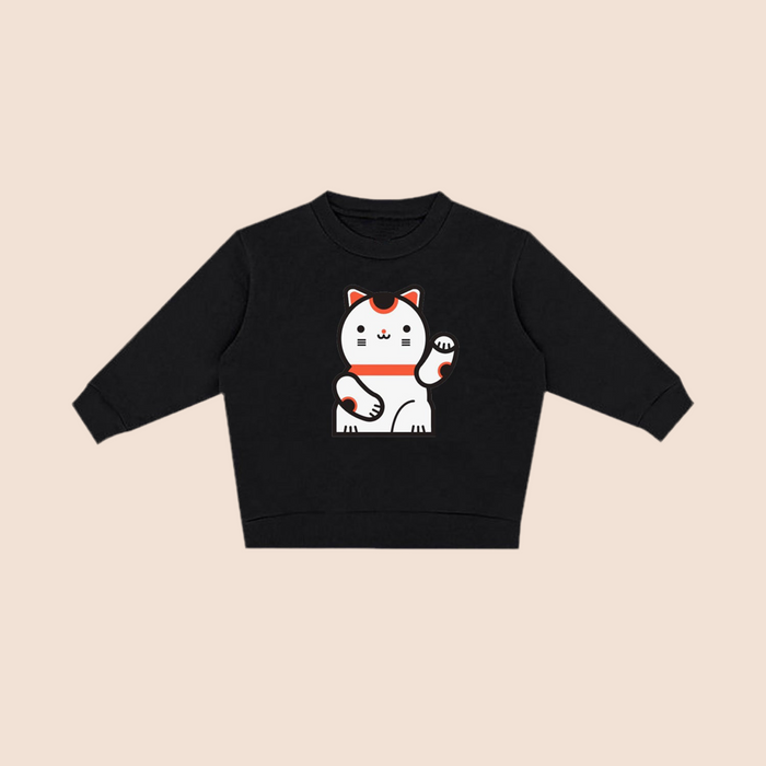 Lucky Cat Kid + Adult Sweatshirt