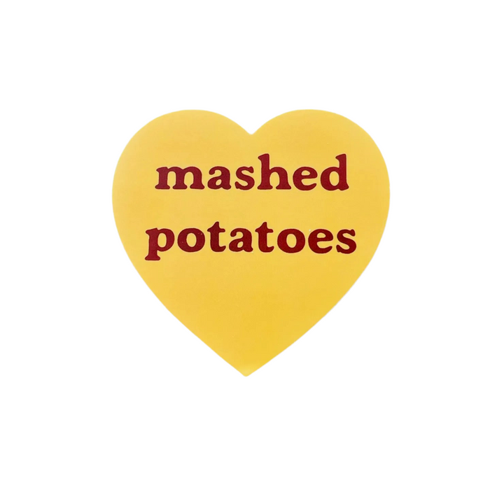 Mashed Potatoes Heart Sticker by The Silver Spider