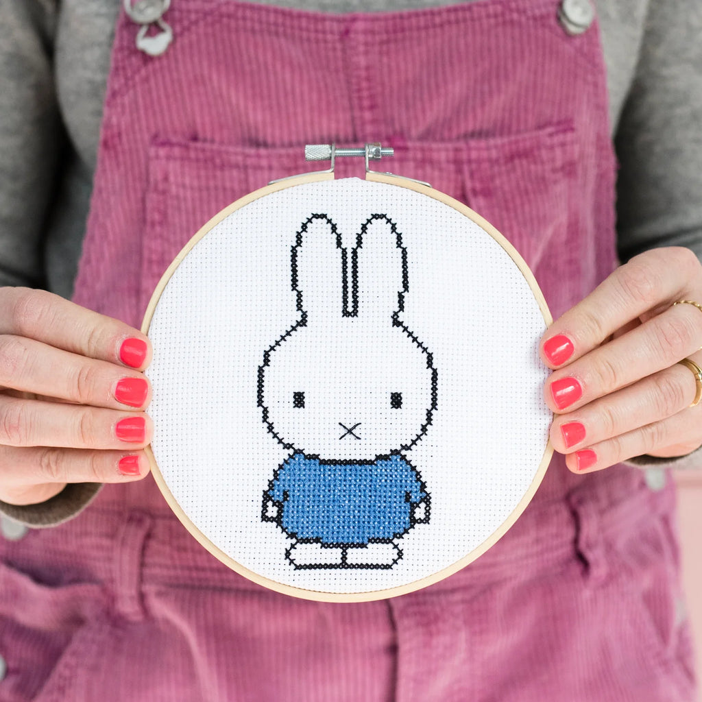 Miffy Blue Cross Stitch Kit by Cotton Clara