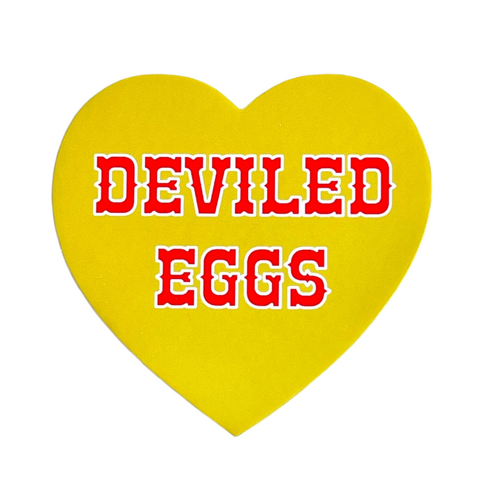 Deviled Eggs Heart Sticker by The Silver Spider