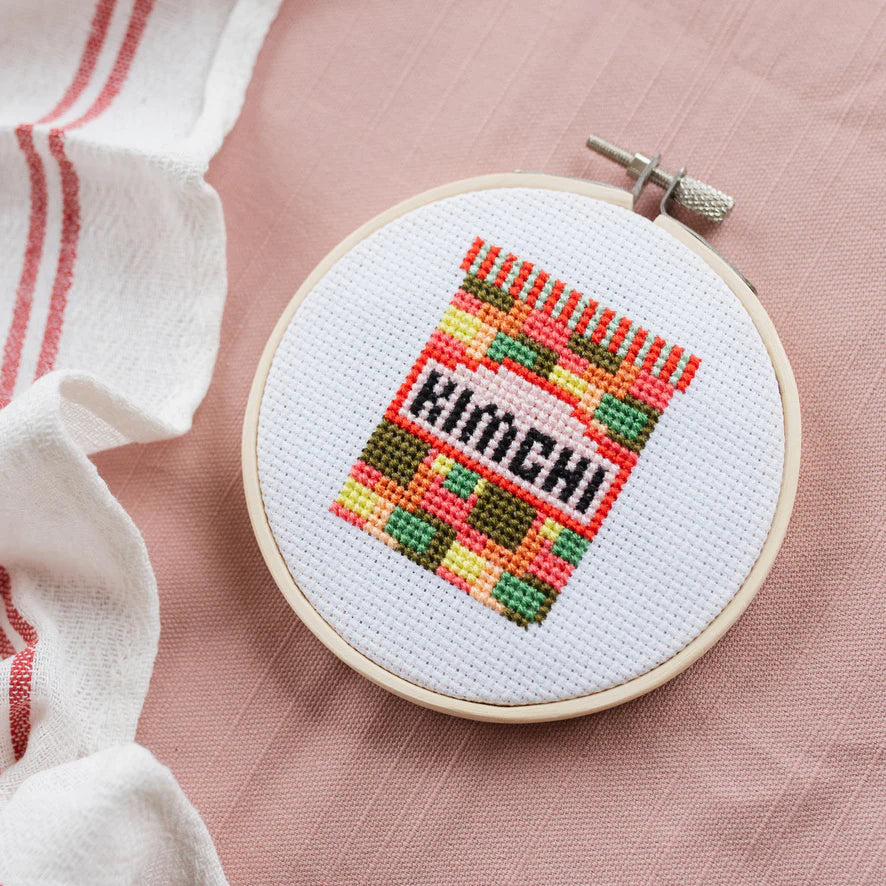 Kimchi Cross Stitch Kit by Cotton Clara