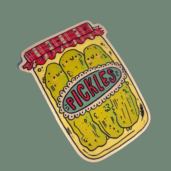 Pickle Jar Sticker by Paisley Jensen Studios