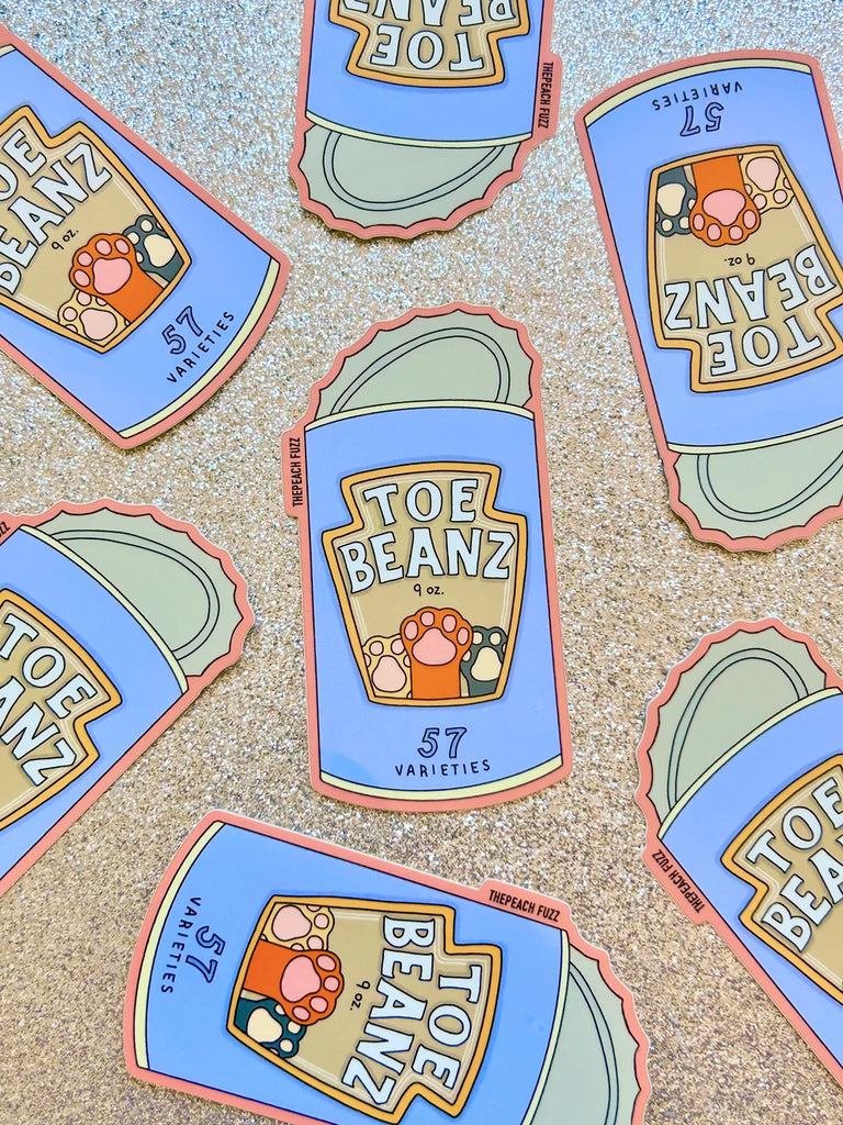 Toe Beans Sticker by The Peach Fuzz