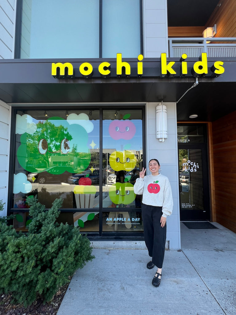 Shiho Aoki X Mochi Kids An Apple A Day Adult Sweatshirt