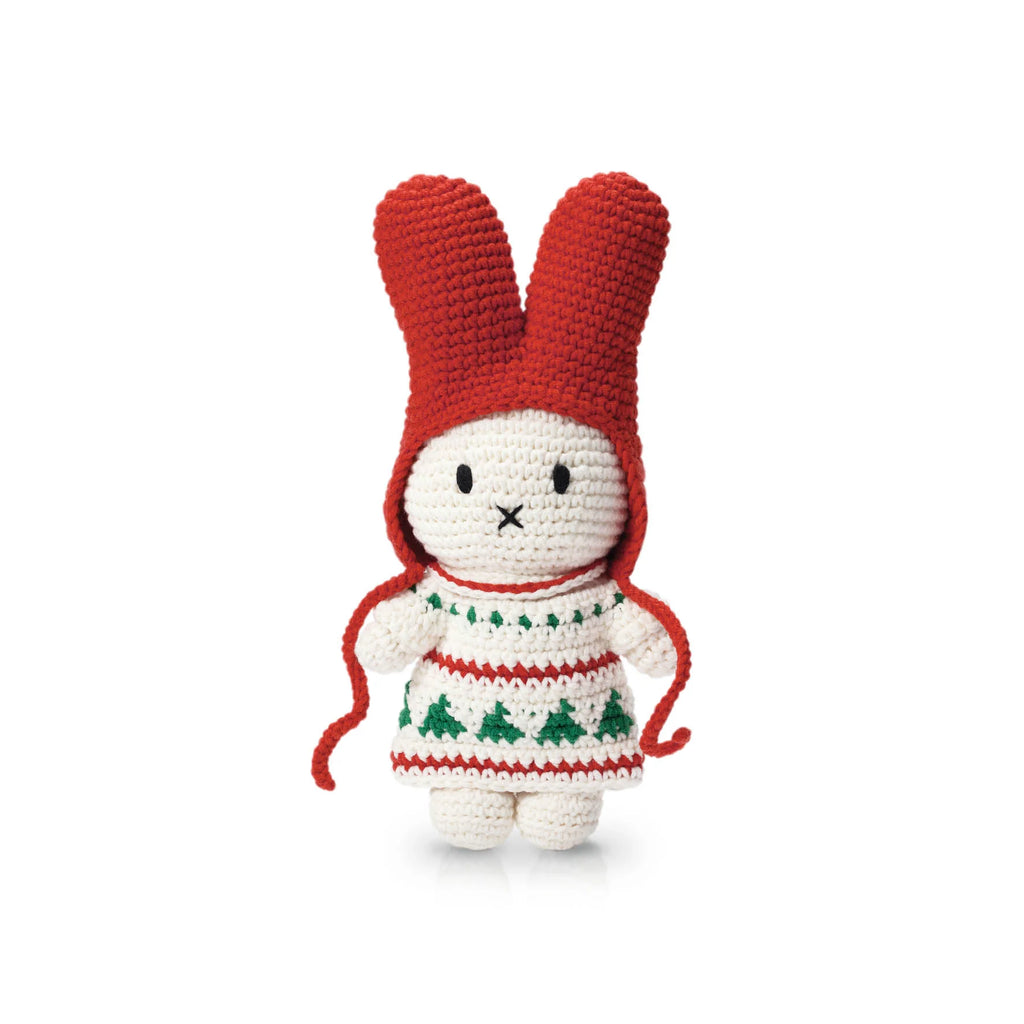 Miffy in her Christmas Dress & Red Hat by Just Dutch – Mochi Kids