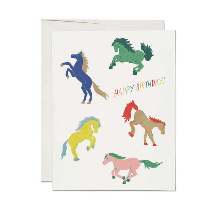 Wild Horses Birthday Card by Red Cap Cards